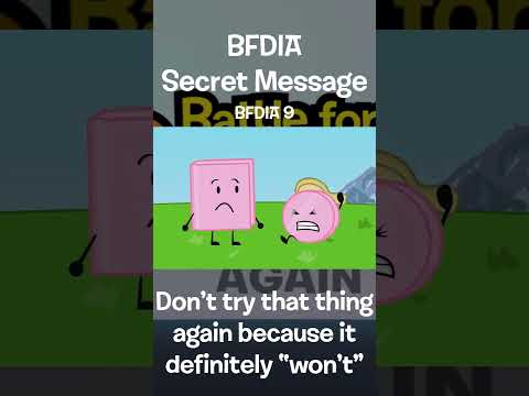 BFDIA Secret Message (as of BFDIA 15) #shorts #bfdia #bfdia15