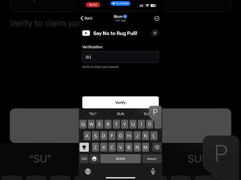 Say No to Rug Pull  | Blum Verification Code 20 September #blum #blumairdrop #earnmoneyonline