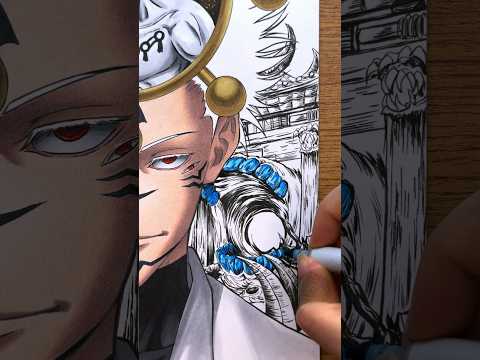 Drawing the best fight in Jujutsu Kaisen GOJO | MAHORAGA | SUKUNA pt 4 #sukuna #gojo #mahoraga