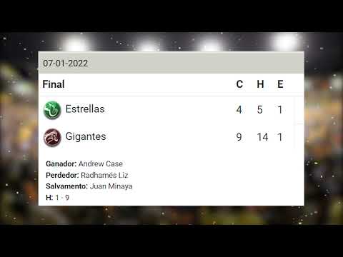 Resultados Beisbol invernal RD 07-01-2022