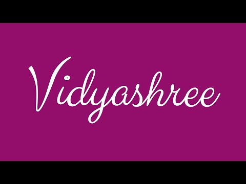 ✎ Vidyashree ✎ English Cursive Handwriting Tutorial