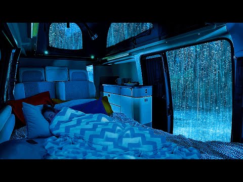 Sounds Rain & Thunder on Window Cozy Car | Best Insomnia Therapy, Relax, Deep Sleep, Relieve Stress