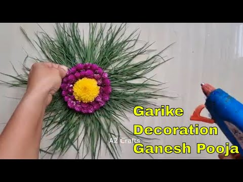 How to make Arugampul garland for lord Ganesha | Durva Grass Garland