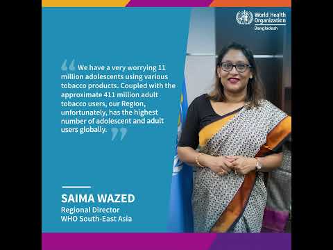 Saima Wazed Saying on Tobacoo Free Generation