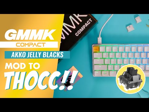 THOCCY GMMK COMPACT? PE MOD & TAPE MOD l AKKO JELLY BLACK SWITCHES