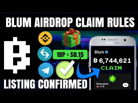 Blum Airdrop Claim || Listing Date And withdrawal - Exchange Listing Confirmed -  Telegram Airdrop