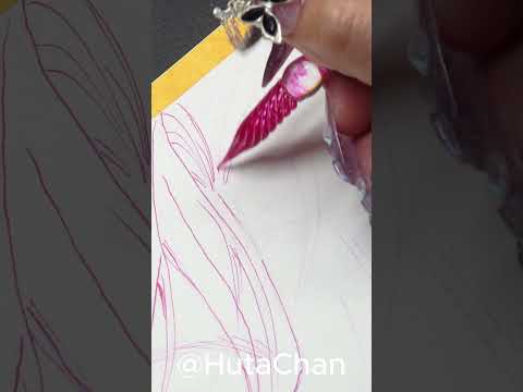 ASMR with Glass Pen ✨ Watercolor Painting #shorts