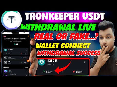 Tronkeeper USDT withdrawal l Tronkeeper New Updated  l Tronkeeper Real Or Fake l Tonkeeper Mining