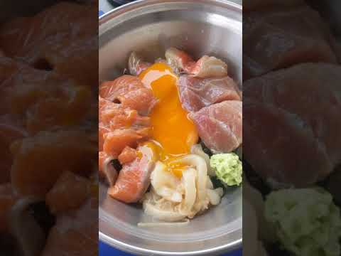 キャンプで漬け丼　#shorts