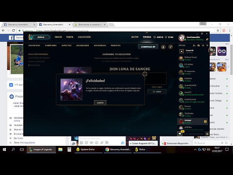 Sorteo Jhin Luna De Sangre + 27 Cofres Hextech