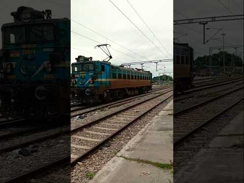 Single Wag7 Electric Engine को यार्ड में लेकर जाते हुए।#uniquetrainengines#indianrailway#short#video