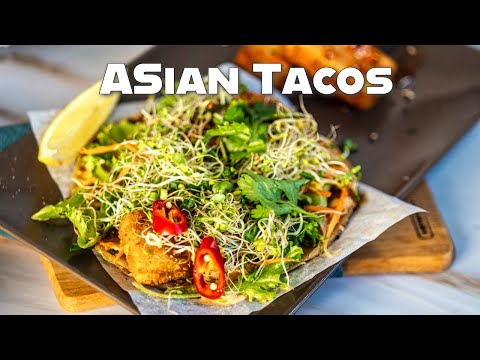 This Asian Tacos with Crispy Tofu & Homemade Onion Paratha is better than takeout - Must Try Recipe!