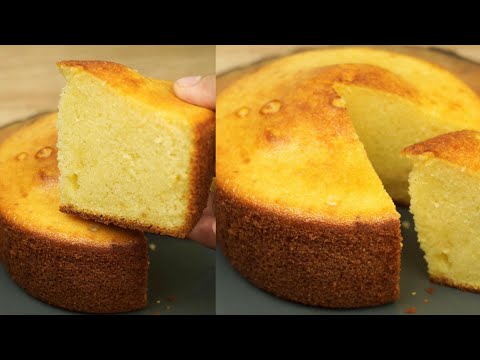 Vanilla cake on a tawa without oven