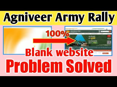 Agniveer army rally blank website open problem Solved | indian army rally website problem