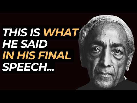 When Jiddu Krishnamurti Shocked His Audience