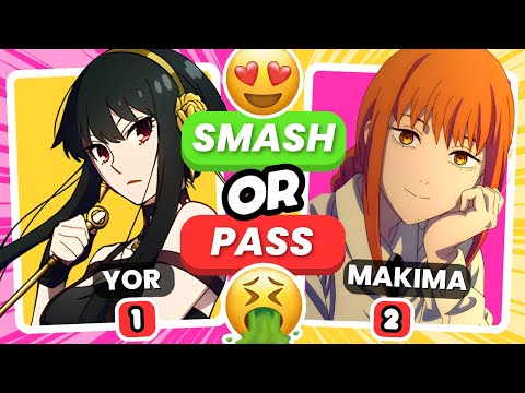 💥 SMASH or PASS Anime Girl Edition 🔥 [ Best Anime Waifus ] ANIME QUIZ