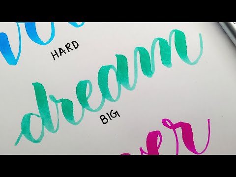 Brush pen calligraphy with motivational quote | Brush pen lettering |