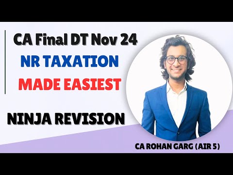 NR Taxation Part 1 (International Taxation) Turbo Revision CA Final DT | Nov 24 (CA Rohan Garg AIR5)