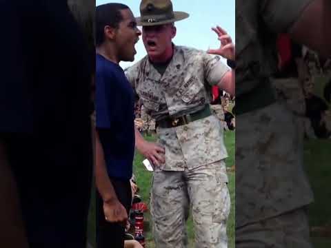 Eye Contact Showdown: Recruit vs. Drill Instructor