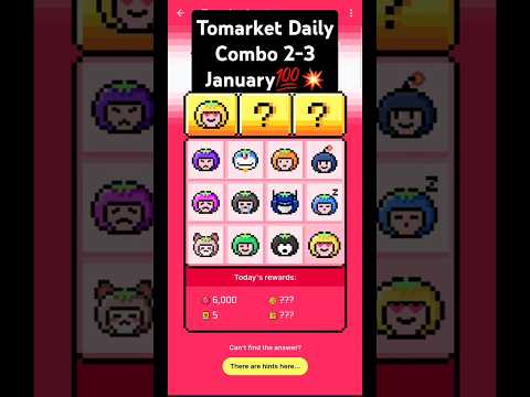 Tomarket Daily Combo Today 2 January | Tomarket Combo Today | Tomarket Today Combo | TomarketApp