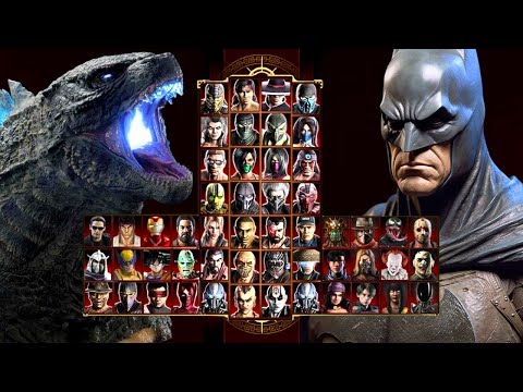 Mortal Kombat 9 - GODZILLA 🐊 & BATMAN 🦇 - Expert Tag Ladder - Gameplay @(1080p) - 60ᶠᵖˢ ✔