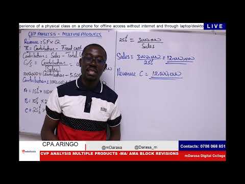 CVP ANALYSIS -(CONTRIBUTION CONCEPT) - MANAGEMENT ACCOUNTING/AMA BLOCK REVISIONS KASNEB EXAMS