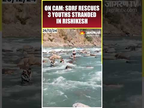 SDRF Rescues 3 Youths Strained In A River In Rishikesh | #shorts