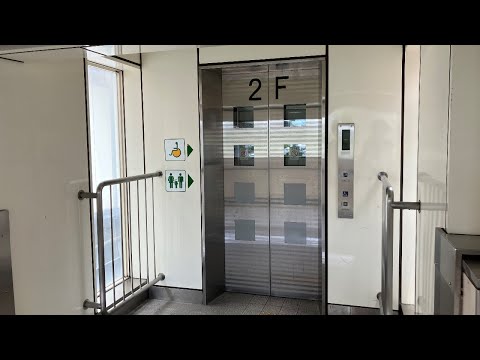 【東口.アナウンス故障】北九州モノレール 北方駅改札外のエレベーター（三菱製）