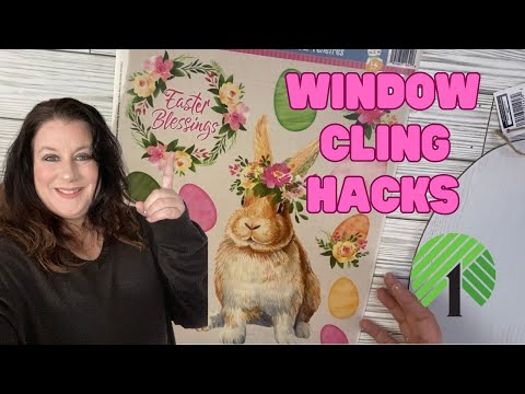 GENIUS HACKS using Window Clings I DOLLAR TREE Spring DIYS