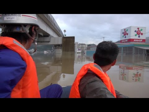 【西日本豪雨】救助された瞬間 愛媛県大洲市2018年7月7日