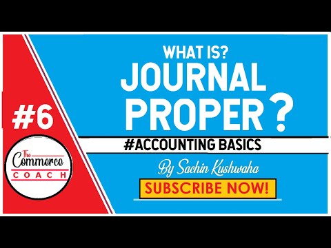 what is journal proper with example ca cma cs bcom fyp bba class 11th The commerce coach