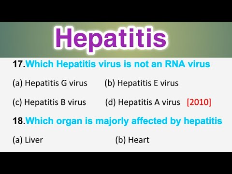 Hepatitis MCQ || Human Physiology || Most Important Questions for NEET 2023