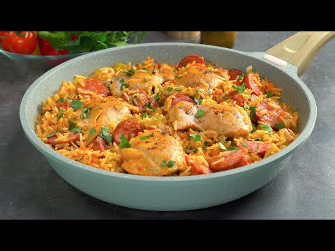 How to Cook CHICKEN JAMBALAYA. Deliciously Spicy RICE with SAUSAGE & CHICKEN. Recipe by Always Yummy