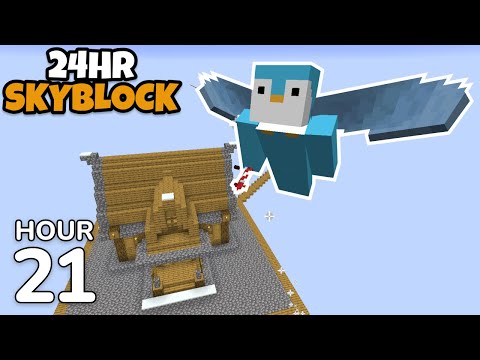 24 Hour Skyblock: Episode 21 - I Believe I Can Fly!