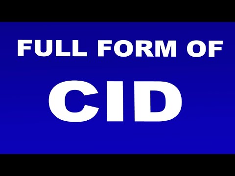 Full Form of CID | What is CID Full Form | CID Abbreviation