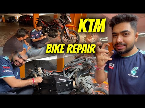 BENGALURU MONSOON 🔥 | KTM 390 ADV BASH PLATE Installation | Bike Vlogs | TheGeekIndia #bike