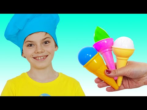 Fruit Ice Cream🍦 More Nick and Poli Nursery Rhymes & Kids Songs