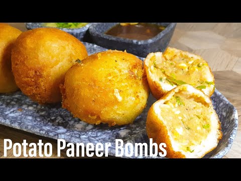 Potato Paneer Bombs | Aloo Paneer Bombs | 10 Min Recipe | Quick Bites