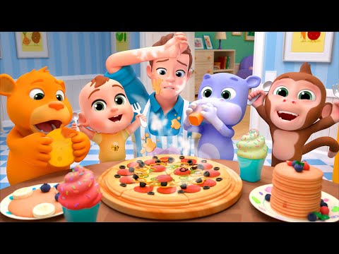 Cooking with Daddy 🥓 | Fun Breakfast Song for Little Ones! | Newborn Baby Songs & Nursery Rhymes