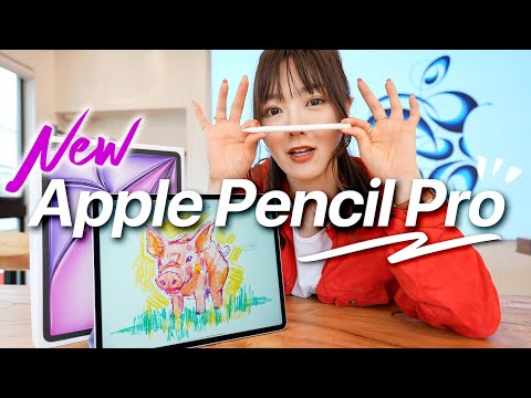 Introducing the New Apple Pencil Pro! The Tilt Based Drawing Function is Amazing