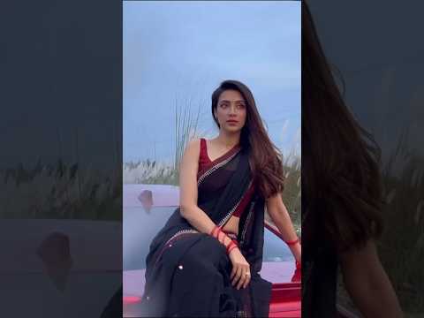 Bidya Sinha Mim In black saree at Weather Vibes #bidyasinhamim #shortvideo #shorts #youtubeshorts