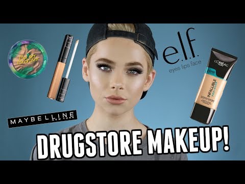 FULL FACE USING ONLY DRUGSTORE MAKEUP!