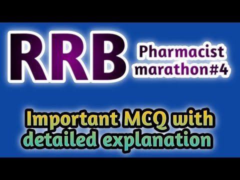 rrbpharmacistmarathon#4#rrbpharmacistexam#pharmaceuticsmcq#pharmamcq#capsulemcqhssc#jssc#mpsc#cghs