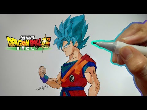 Drawing Goku Super Saiyan Blue - DBS Broly