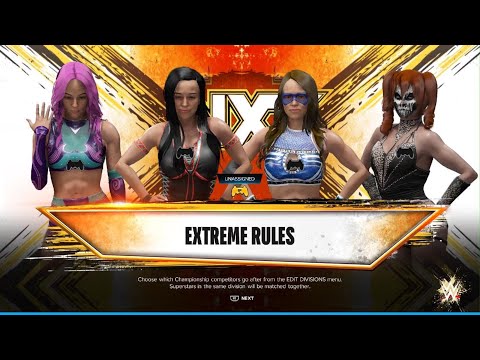 WWE 2K24 AWA wrestling: cara vs Savannah vs Isla vs Courtney