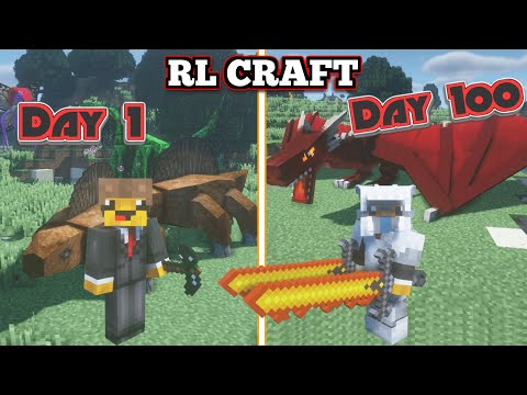 I Spent 100 Days in Minecraft RL CRAFT...