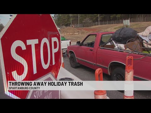 Ditching the holiday trash; lines grow at landfills