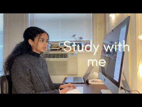 2 hour pomodoro - rainy background, no music - study with me