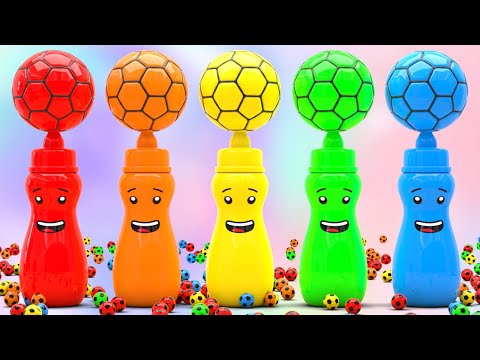 Bingo Song + The Wheels on The Bus Song, Baby cars and soccer balls