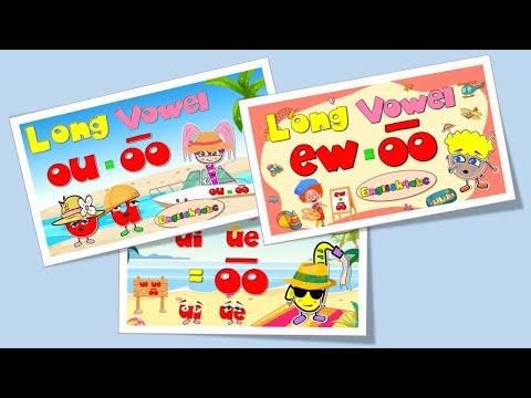 Long Vowel oo / ou-ew-ui-ue  /Phonics Mix Compilation! (Part 1)